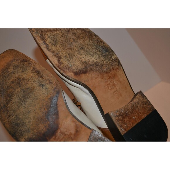 Vintage Spectator Two Tone Box Toe Leather Italian Stud Lindy Bop Guru - Picture 2 of 7